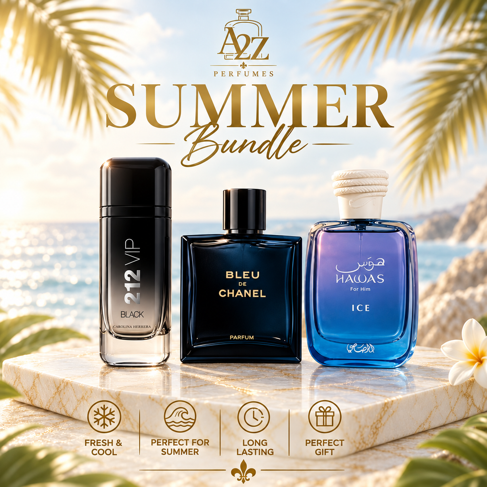 Men's Trio: Rasasi Hawas + Carolina Herrera 212 VIP Black + Bleu de Chanel